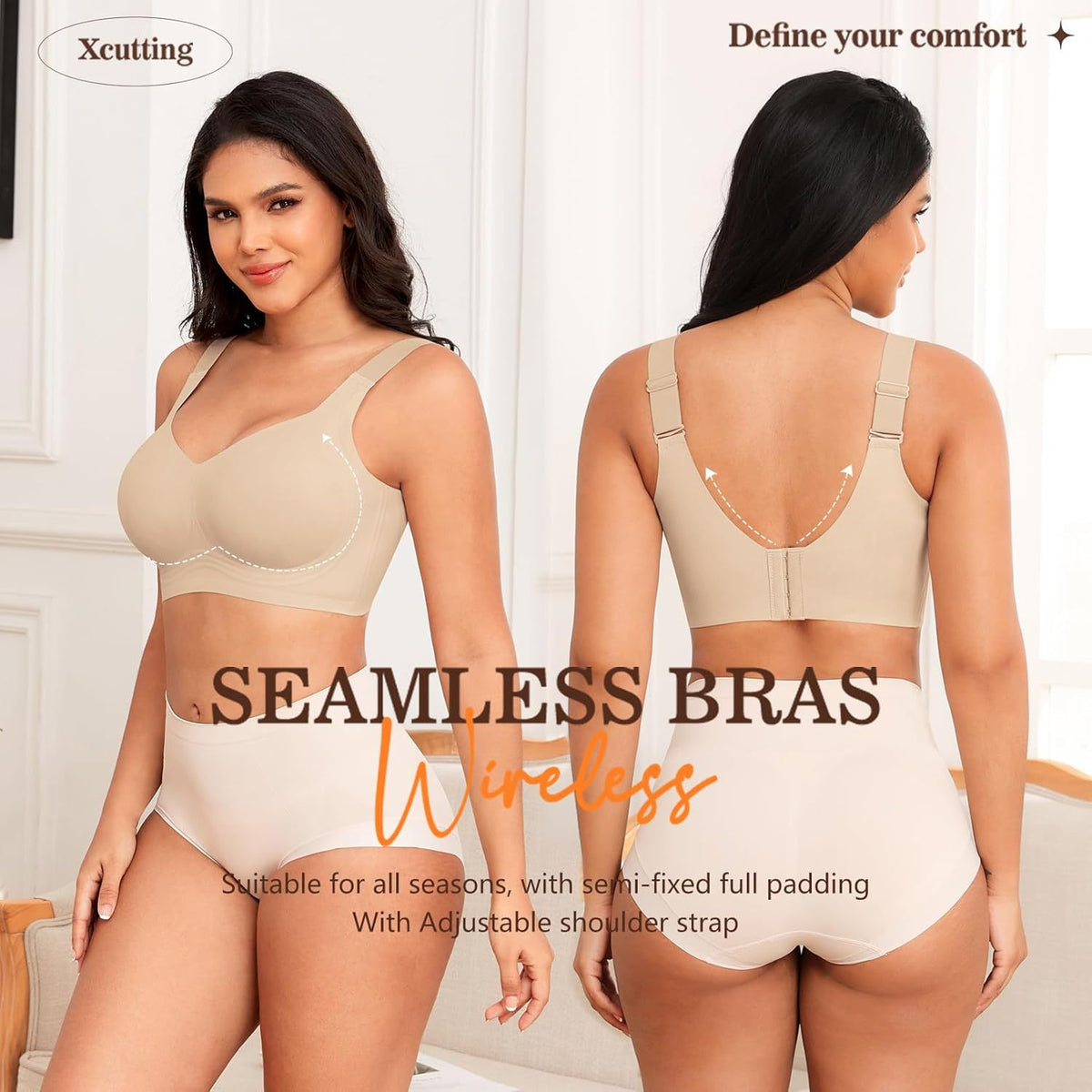 SEAMLESS SOFT COMFORT JELLY STRIP WIRELESS BRA