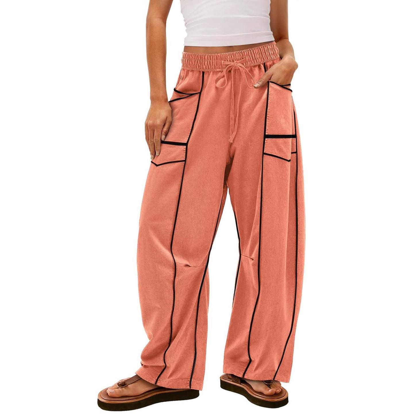 Lonovos Barrel Style Sweatpants with Pocket