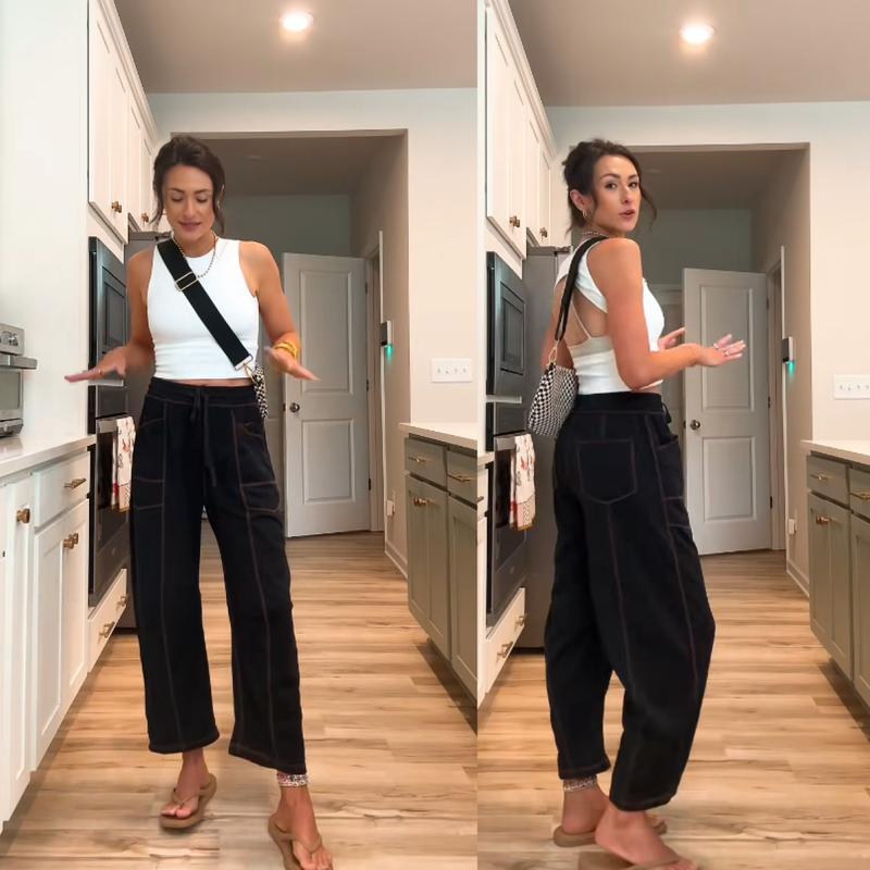 Lonovos Barrel Style Sweatpants with Pocket